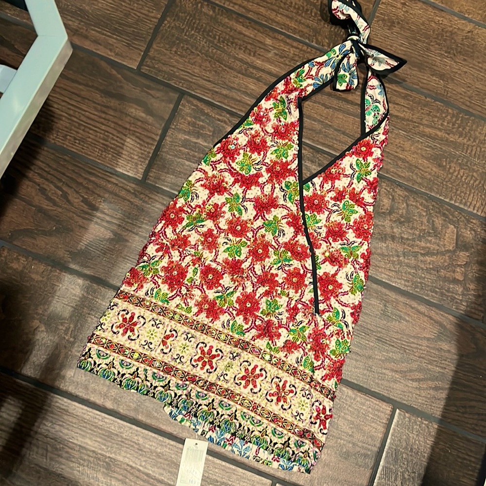 NWT Women’s size small boho sequence halter top